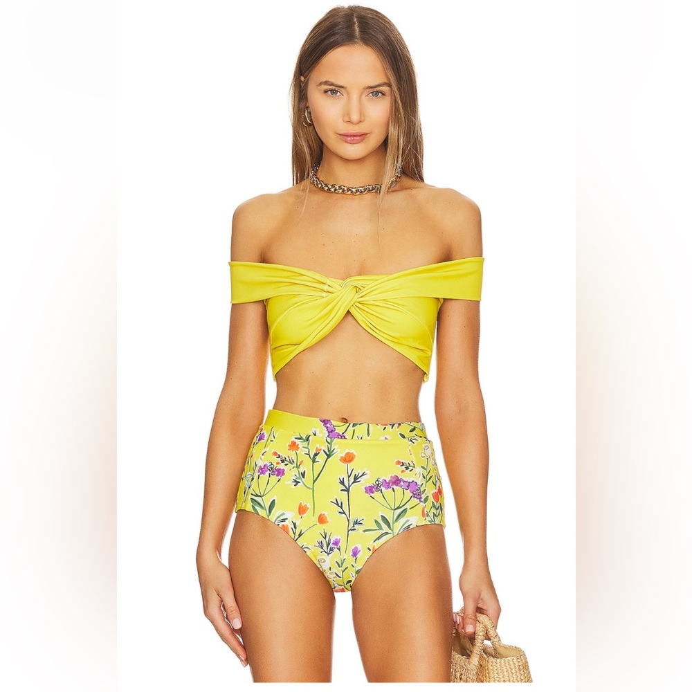 SILVIA TCHERASSI Golden Wildflower Bikini Set // SZ XS